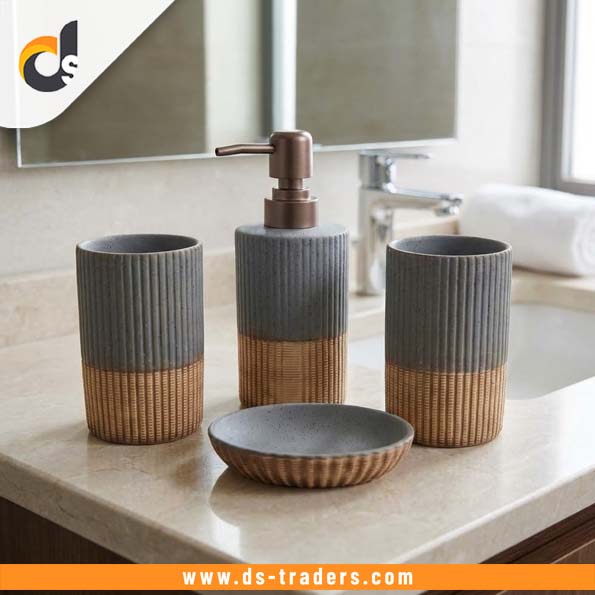 4PCs Luxury Cereamic Bathroom Accessories Set