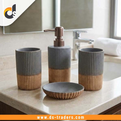 4PCs Luxury Cereamic Bathroom Accessories Set