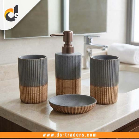 4PCs Luxury Cereamic Bathroom Accessories Set