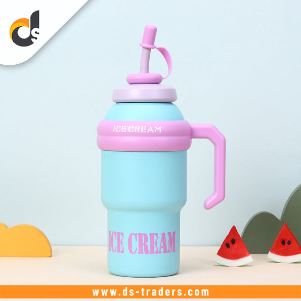 Stainless Steel Thermal Mug with Straw