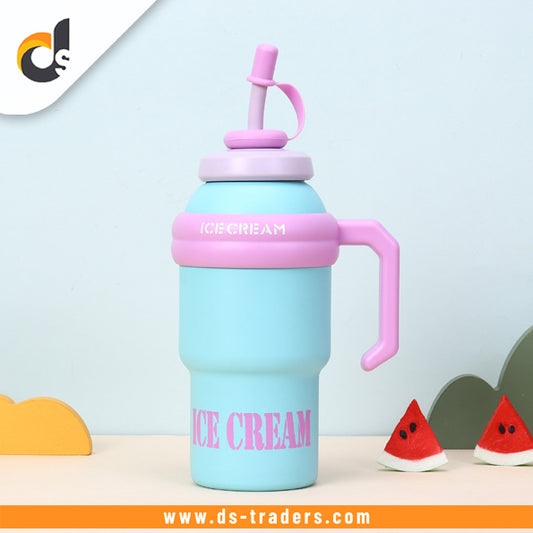 Stainless Steel Thermal Mug with Straw