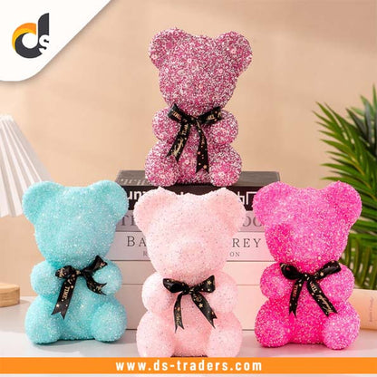 Sequin Teddy Bear For Gift (Random Color)