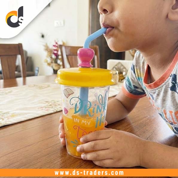 Cartoon Printed Kids Straw Juice Cup