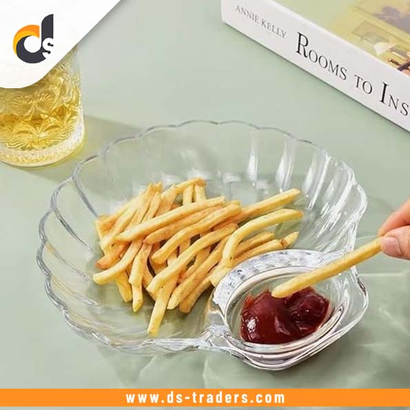 Acrylic Shaped Shell Dumpling Plate