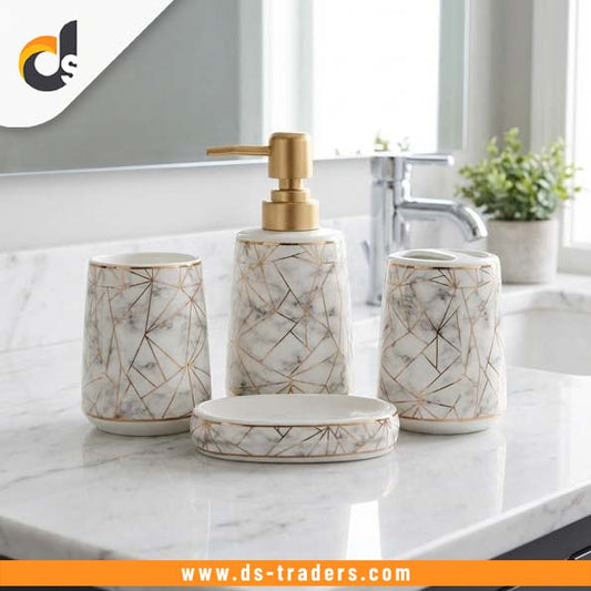 4PCs Luxury Cereamic Bathroom Accessories Set