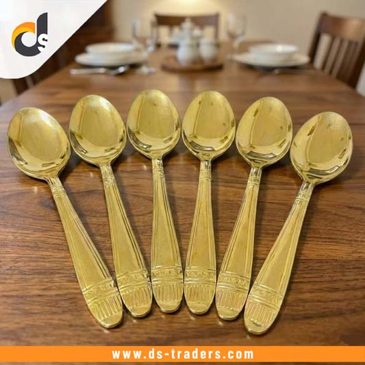 6PCs Stainless Steel Golden Spoon