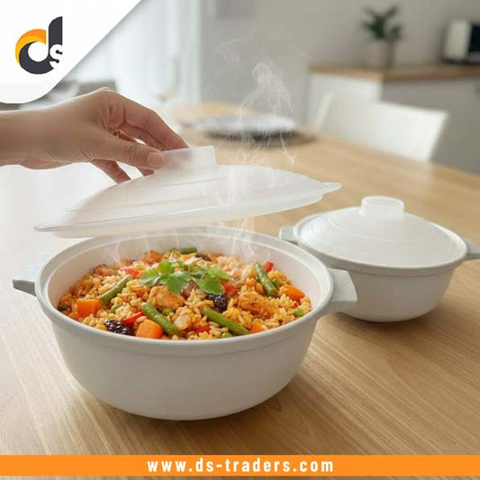 2PCs Set  Microwave Cooking Pot Set