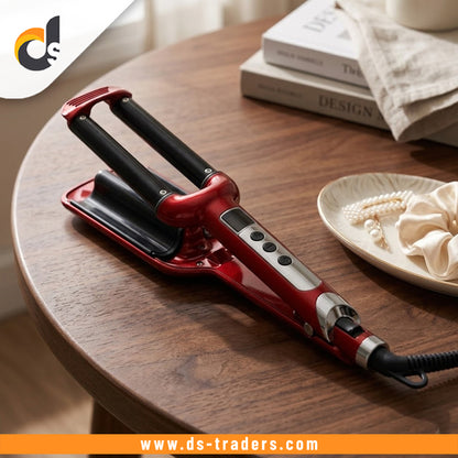 3 Barrels Hair Curling Iron with Lcd Display
