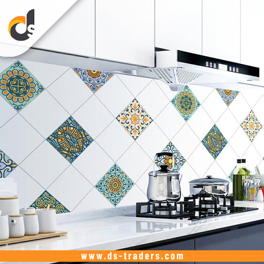Waterproof Geometric Pattern Marble Sheet (60cm x 2m)