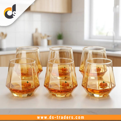 6PCs Signature Golden Glass Set