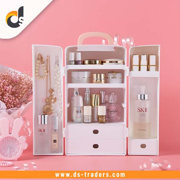 Double Door Protable Cosmetic Organizer