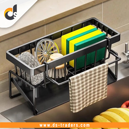 Kitchen Sink Steel Sponge & Brush Holder