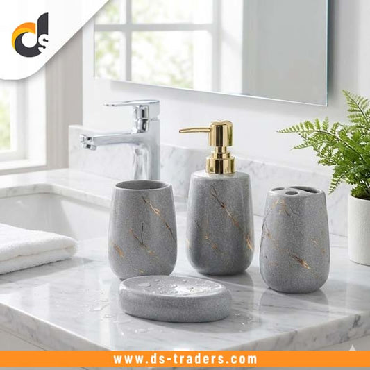 4PCs Luxury Cereamic Bathroom Accessories Set