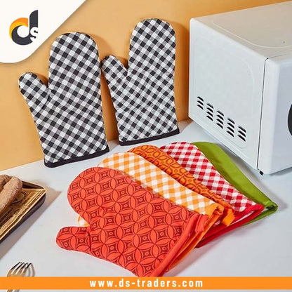 1 Pair Microwave Oven Pot Gloves (Random Color)