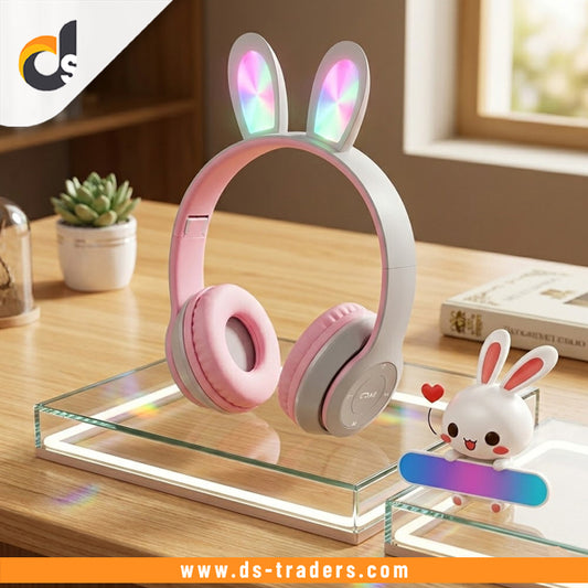 Rechargeable Wireless Headset with LED Light