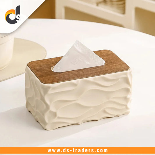 Creative Wave Pattern Desktop Tissue Box
