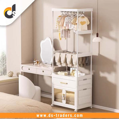 Foldable Storage Organizer With Racks And Hanging