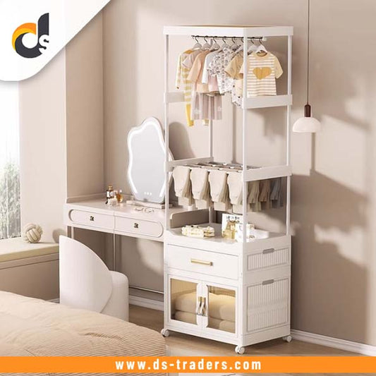 Foldable Storage Organizer With Racks And Hanging