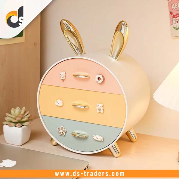 3 Layer Makeup & Jewelry Storage Organizer