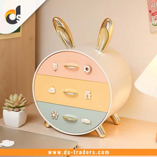 3 Layer Makeup & Jewelry Storage Organizer