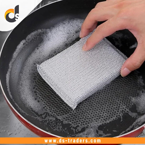 4PC Kitchen Dishwashing Steel Sponge