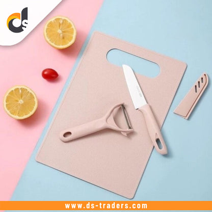 3 in 1 Fruit Knife Peeler & Cutting Board Set