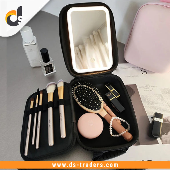 Waterproof Makeup Storage Bag with Detachable LED