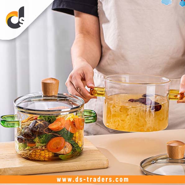 Heat Resistant Glass Cooking Pot