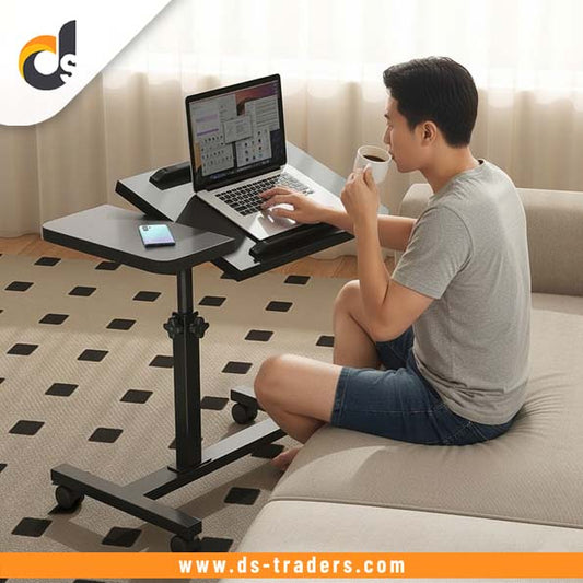 Movable Laptop Table with Wheels