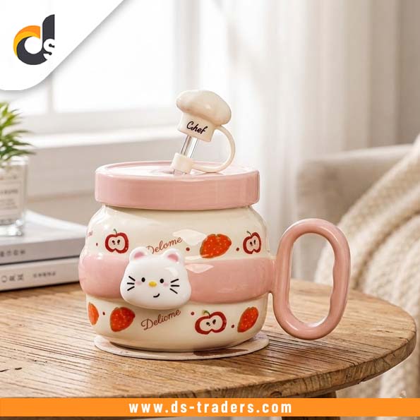 Cute Ceramic Kids Water Cup