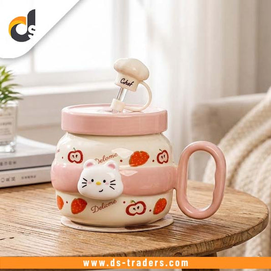 Cute Ceramic Kids Water Cup