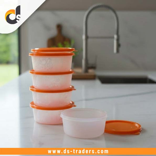 Pack Of 6 - Plastic Round Food Container