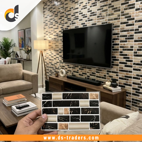 Self Adhesive Brick Design Tile Stickers ()
