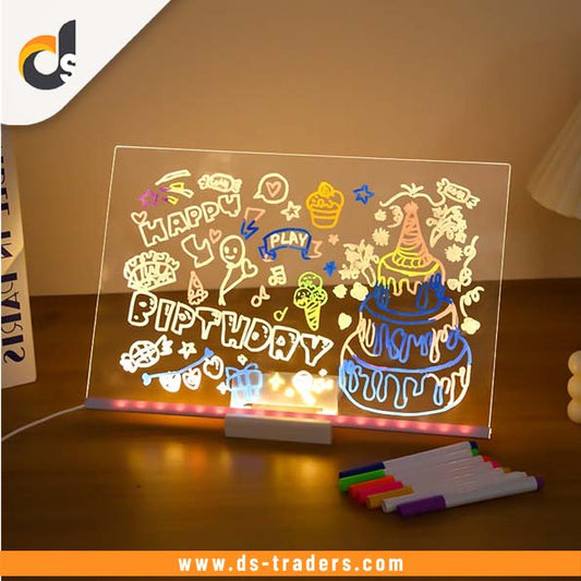 Transparent Acrylic LED Writing Board