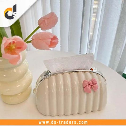 Luxury Shell Spring Loaded Tissue Box