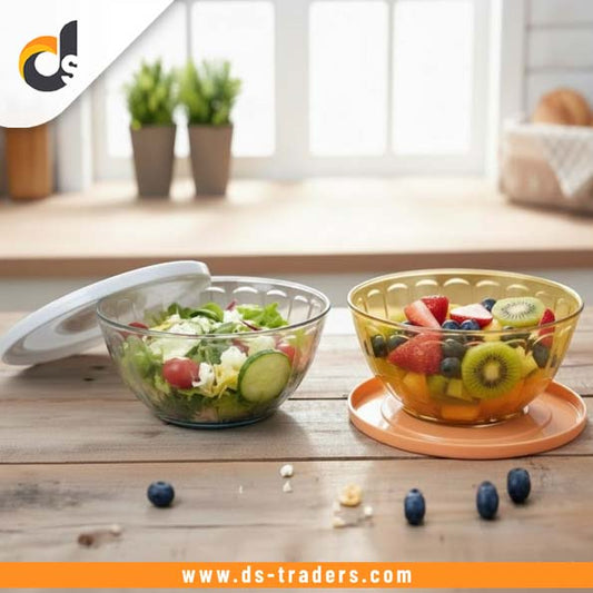 Unbreakable Plastic Food Bowl with Lid