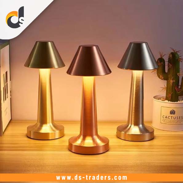 Rechargeable Metal Touch Sensor Mushroom Table Lamp