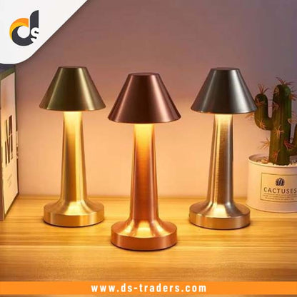 Rechargeable Metal Touch Sensor Mushroom Table Lamp