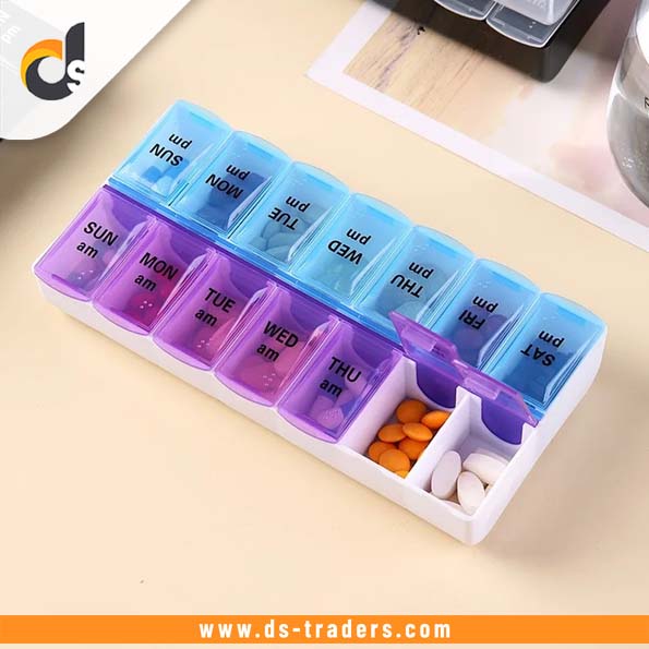 14 Grid Travel Medicine Organizer