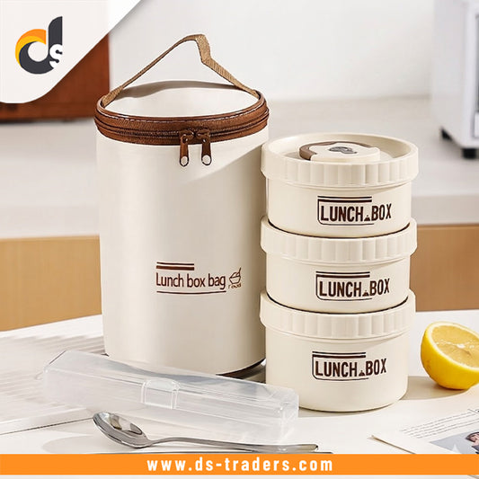 3PCs Stainless Steel Heat Insulated Boxes