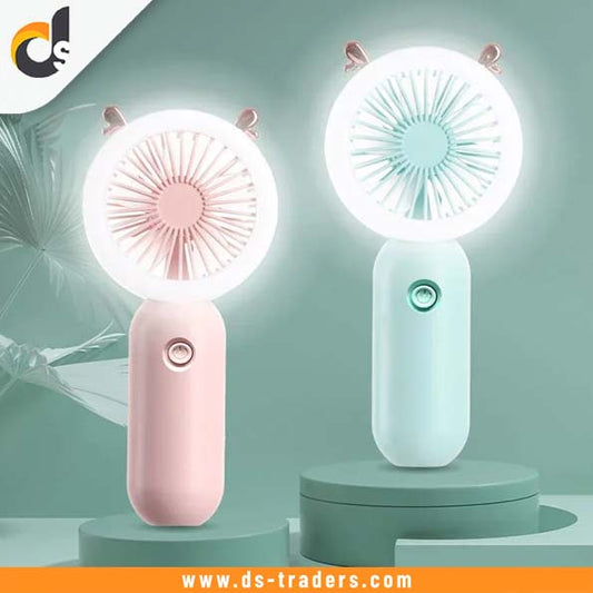 Rechargeable Mini Portable Fan with Night Light