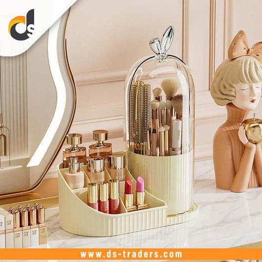 360° Rotating Makeup & Cosmetic Brush Organizer