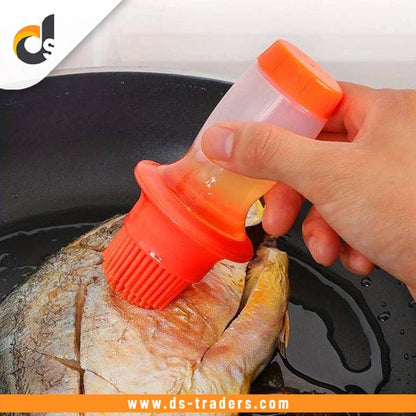 Portable Silicone BBQ Grill Oil Bottle Brush