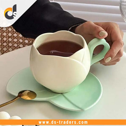 Tulip-Shaped Cereamic Coffee Cup