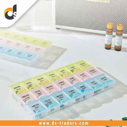 21 Compartment Pill Storage Case