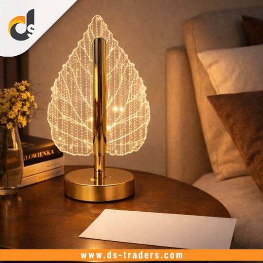 Leaf Design Rechargeable Touch Sensor Table Lamp