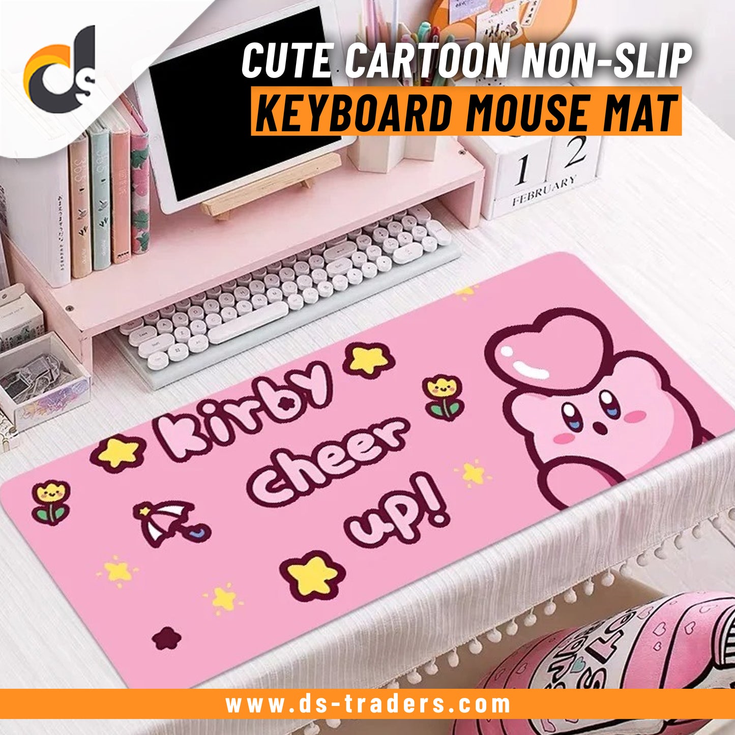 Cute Cartoon Design Non-Slip Keyboard Mouse Table Mat