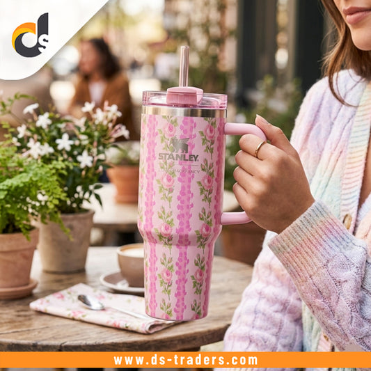 Stainless Steel Flower Printed Tumbler