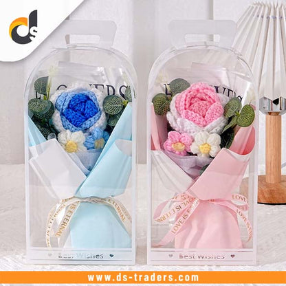 Creative Fabric Knitted Flower Bouquet