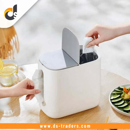 2 in 1 Tissue Holder With Trash Bin